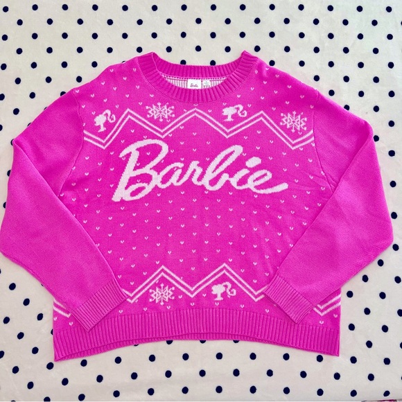 Barbie Sweaters - Hot Pink Barbie Sweater Size XL